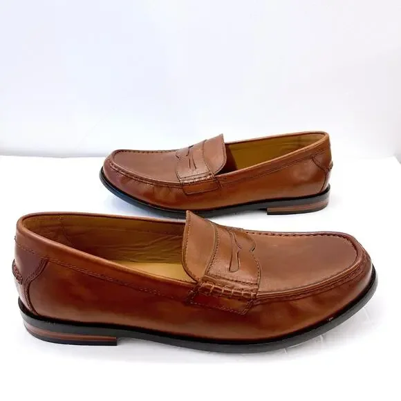Cole Haan “GRAND OS” Pinch Maine Classic Penny Loafers Size 13 Brown Leather$325 - Picture 3 of 8